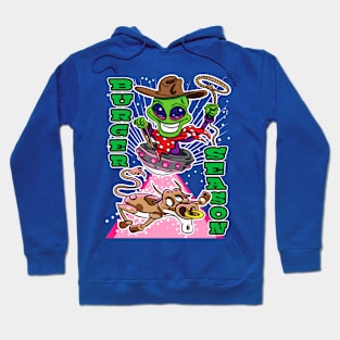 Burger Season Alien Abduction Cow Hoodie